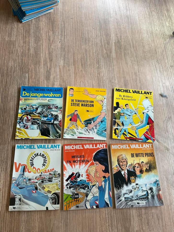 Michel Vaillant - Set van 6 stripboeken jaren 70, Boeken, Stripboeken, Zo goed als nieuw, Meerdere stripboeken, Ophalen of Verzenden