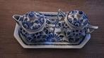 Oud Delftsblauw suiker & room set op plateau., Antiek en Kunst, Ophalen