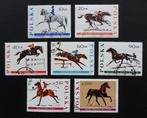 Polen - Paarden - 7 mooie grote zegels, Ophalen of Verzenden, Gestempeld, Dier of Natuur
