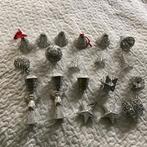 Set zilver filigrein kerstversiering engel klok pegel bal, Ophalen of Verzenden, Gebruikt