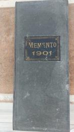 Antieke handgeschreven Franse agenda "memento" uit 1901, Ophalen of Verzenden