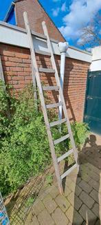 Vintage antiek ladder trap als magazinerek 2.77 meter, Antiek en Kunst, Ophalen of Verzenden