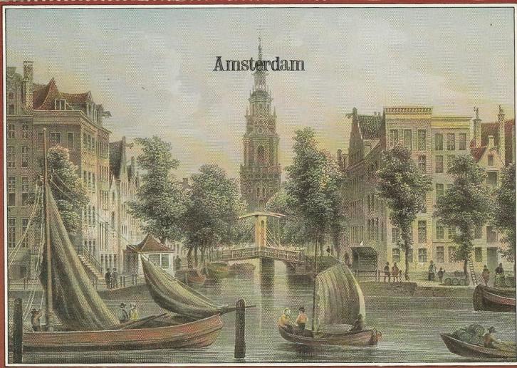 AMSTERDAM Schilderij, Verzamelen, Ansichtkaarten | Nederland, Gelopen, Noord-Holland, 1960 tot 1980, Verzenden