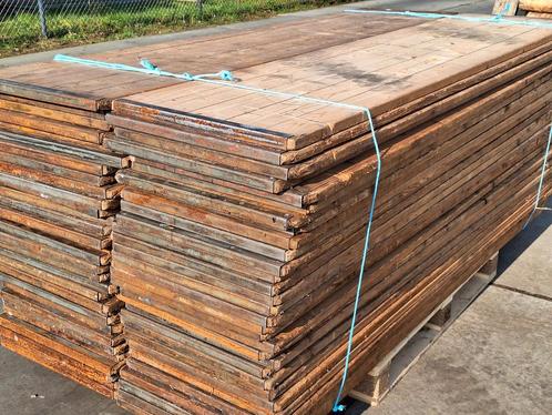 Legborden  ( steenschotten  ) 55,5x239cm, Doe-het-zelf en Verbouw, Hout en Planken, Gebruikt, Overige houtsoorten, Minder dan 200 cm