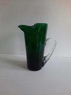 Boussu design schenkkan - waterkan van groen glas, Ophalen of Verzenden