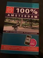 100% Amsterdam Reisgids met Plattegrond, Ophalen of Verzenden, Zo goed als nieuw
