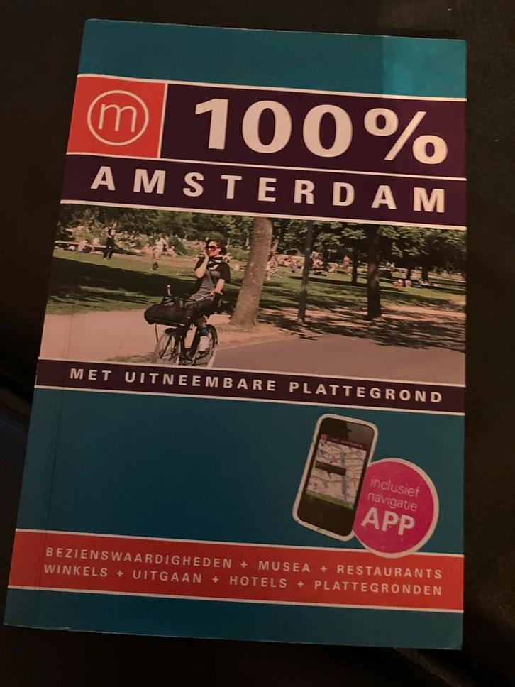 100% Amsterdam Reisgids met Plattegrond, Boeken, Reisgidsen, Zo goed als nieuw, Ophalen of Verzenden