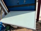 Leuke Tuintafel 150 x 90 cm met glazen blad, Ophalen of Verzenden, Gebruikt, Rechthoekig, Aluminium