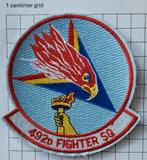 USAF PATCH 492nd FIGHTER SQUADRON RAF LAKENHEATH 1st VERSIE, Verzenden, Luchtmacht, Engeland, Embleem of Badge
