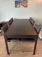 Uitschuifbare eettafel Ikea Ekedalen 180-240cm + stoelen, Huis en Inrichting, Ophalen, Zo goed als nieuw, Modern, 4 tot 6 stoelen