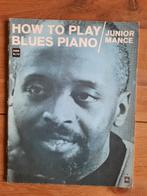 piano--Junior Mance: How to play blues piano, Muziek en Instrumenten, Bladmuziek, Gebruikt, Les of Cursus, Ophalen of Verzenden