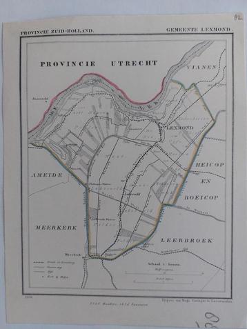 92 / Lexmond De Lek Vianen Lakerveld Litho uit 1866 J Kuyper beschikbaar voor biedingen