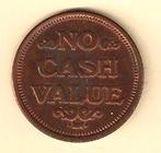 Penning - Token - NO CASH VALUE - USA - NIEUW, Postzegels en Munten, Penningen en Medailles, Ophalen of Verzenden, Overige materialen