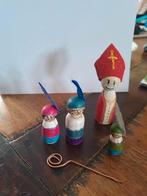 Sinterklaas peg dolls sinterklaas en 3 pietjes, Ophalen of Verzenden, Zo goed als nieuw