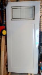 Opdekdeur met glas, Doe-het-zelf en Verbouw, Deuren en Horren, 80 tot 100 cm, Binnendeur, Ophalen of Verzenden, Glas