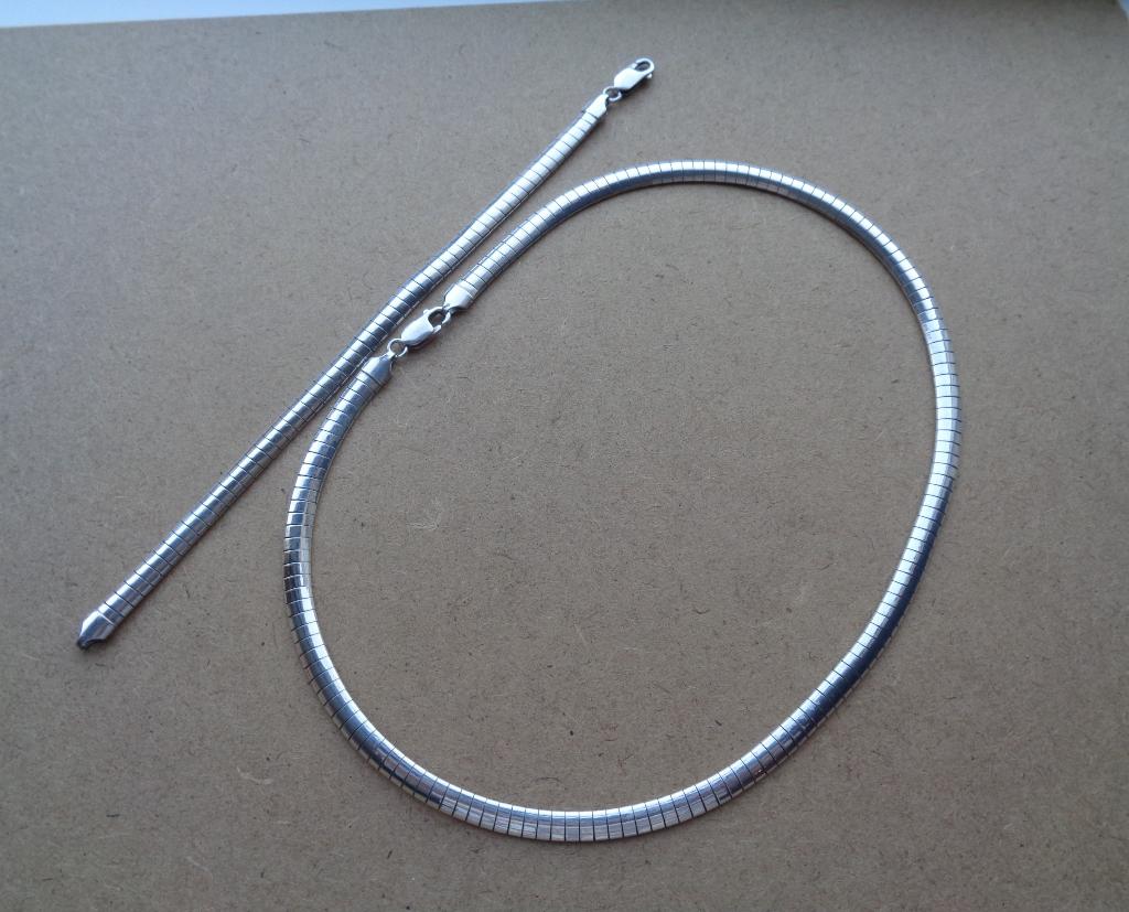 zilveren omega set ketting met armband [807], Sieraden, Tassen en Uiterlijk, Kettingen, Verzenden, Zo goed als nieuw, Zilver, Zilver