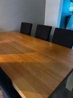 Massief Eiken Eettafel, Huis en Inrichting, Ophalen, Gebruikt, 100 tot 150 cm, Eikenhout