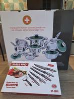 Nieuwe Pannenset + Messenset Swiss Pro+, Ophalen, Nieuw