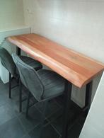 Bartafel met twee krukken, Huis en Inrichting, Tafels | Statafels, Ophalen of Verzenden, Zo goed als nieuw