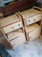 Oude vintage nachtkastjes, Huis en Inrichting, Ophalen, Gebruikt, Minder dan 45 cm