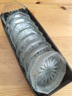 Ouderwetse onderzetters van glas, Antiek en Kunst, Antiek | Glas en Kristal, Ophalen of Verzenden