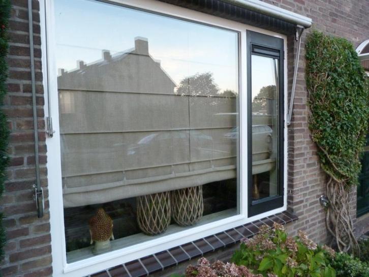 Nieuw linnenlook vouwgordijn, Huis en Inrichting, Stoffering | Gordijnen en Lamellen, Nieuw, Minder dan 100 cm, 50 tot 100 cm