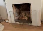 Hard glas open haard scherm, Ophalen, Zo goed als nieuw, Inbouwhaard, Houthaard