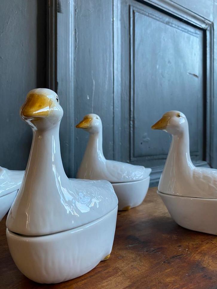 Michel Caugant - 1 Gans & 3 Gansjes!, Antiek en Kunst, Antiek | Keramiek en Aardewerk, Ophalen of Verzenden