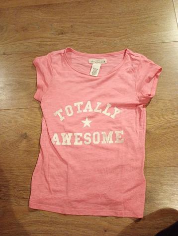 Mooi roze T-shirt mt 134/140 beschikbaar voor biedingen