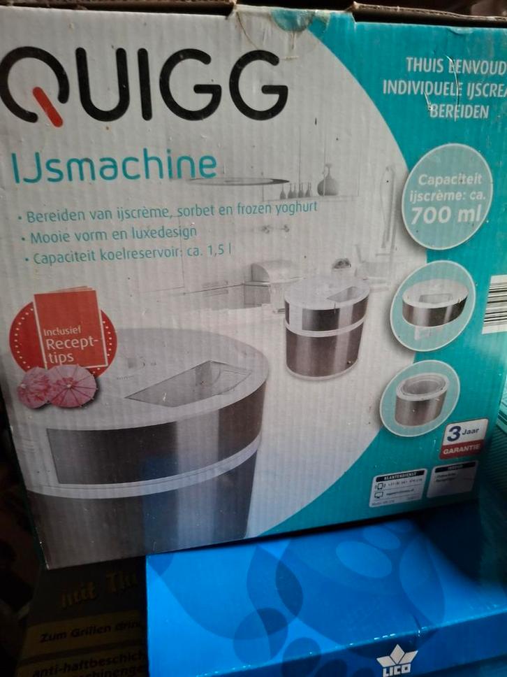 Quigg Ijsmachine - Nieuw in doos!, Witgoed en Apparatuur, IJsmachines, Nieuw, Koelelement, Ophalen of Verzenden