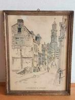 orig. pen tekening Amsterdam Bloemdwarsstraat Willy Rutten, Antiek en Kunst, Ophalen