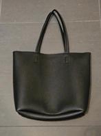 Nieuw mooie zwart leren schoudertas - shopper, Verzenden, Nieuw, Zwart, Leer