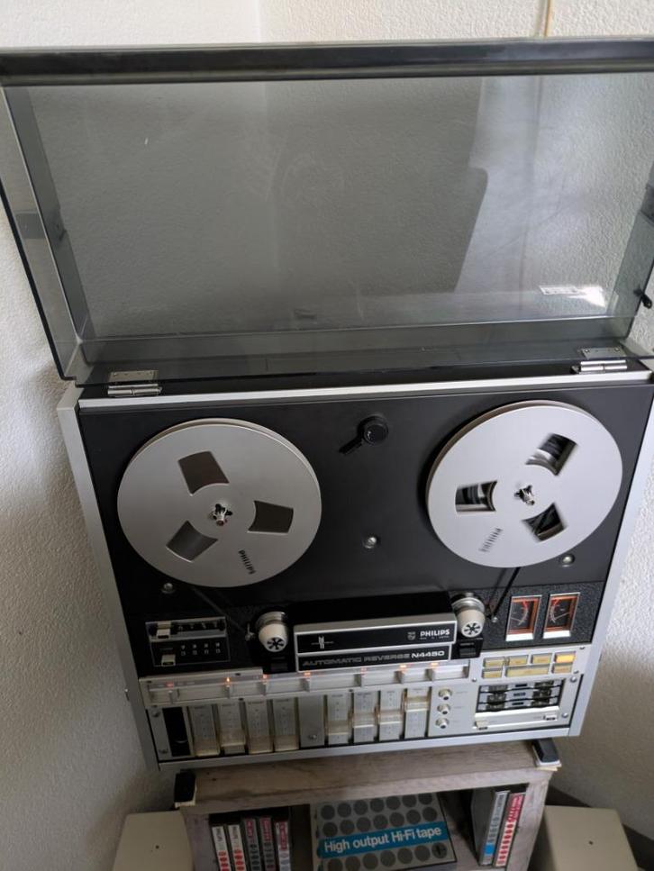 Philips N4450 (Lees), Audio, Tv en Foto, Bandrecorders, Bandrecorder, Met stofkap, Ophalen