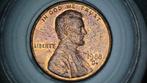 1988-D Lincoln cent met die chips en struck thru grease, Ophalen of Verzenden, Noord-Amerika, Losse munt