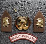 Baretembleem 3e Model Genie 5, Verzenden, Landmacht, Nederland, Embleem of Badge