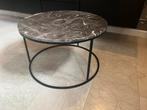 Salontafel marmer bruin grijs, Ophalen, Overige materialen, Gebruikt, 100 tot 150 cm