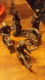5 tinnen daalderop beeldjes, Antiek en Kunst, Antiek | Tin, Ophalen of Verzenden