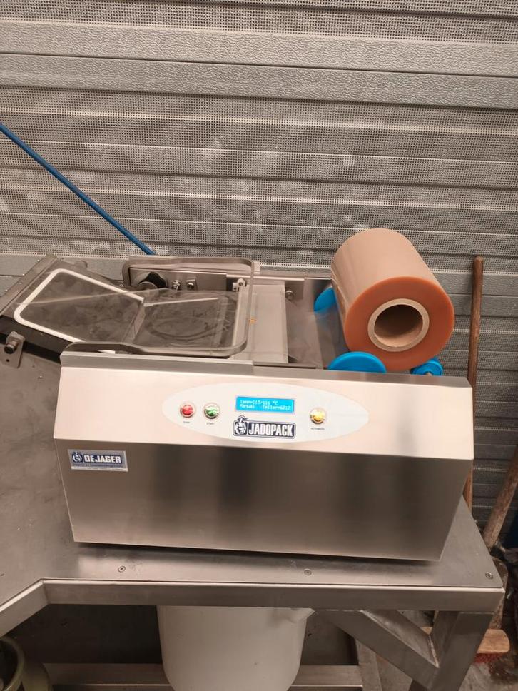 "Nieuwe" JADO PACK KLAPPACK MACHINE SLAGERIJ VLEESWAREN, Witgoed en Apparatuur, Overige Witgoed en Apparatuur, Zo goed als nieuw