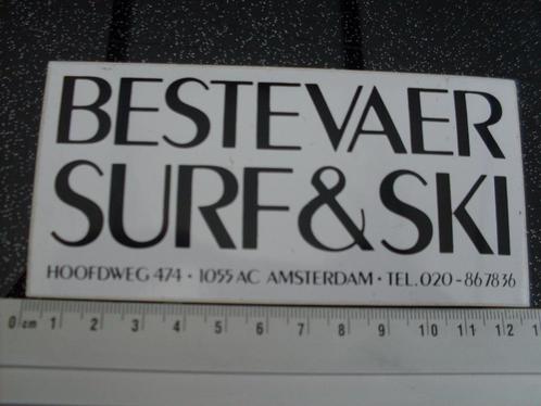 sticker bestevaer surf & ski amsterdam logo, Verzamelen, Stickers, Zo goed als nieuw, Bedrijf of Vereniging, Verzenden