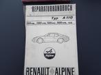 Renault Alpine A110 - Werkplaats Handboek, Verzenden