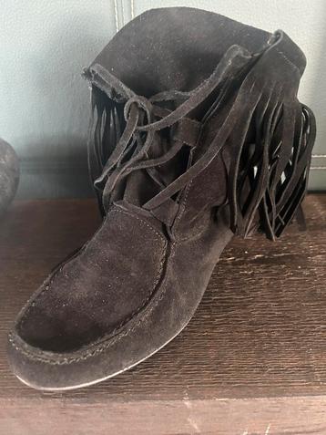 Pedag suede schoenen met franjes 39 zwart beschikbaar voor biedingen
