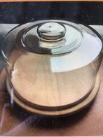 Kaas-/Taartstolp en grote platte schaal van 34 cm dia., Ophalen, Nieuw, Glas