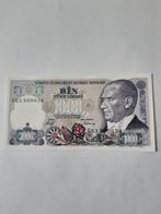 1000 lirasi turkye unc kk f.6.11, Postzegels en Munten, Bankbiljetten | Europa | Niet-Eurobiljetten, Ophalen of Verzenden