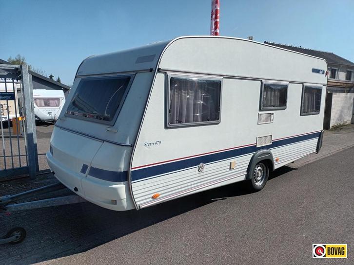 Wilk Stern 470 DQ RONDZIT, OPTIE MOVER, Caravans en Kamperen, Caravans, Bedrijf, Rondzit, Wilk, Dwarsbed, Overige typen, Fietsenrek
