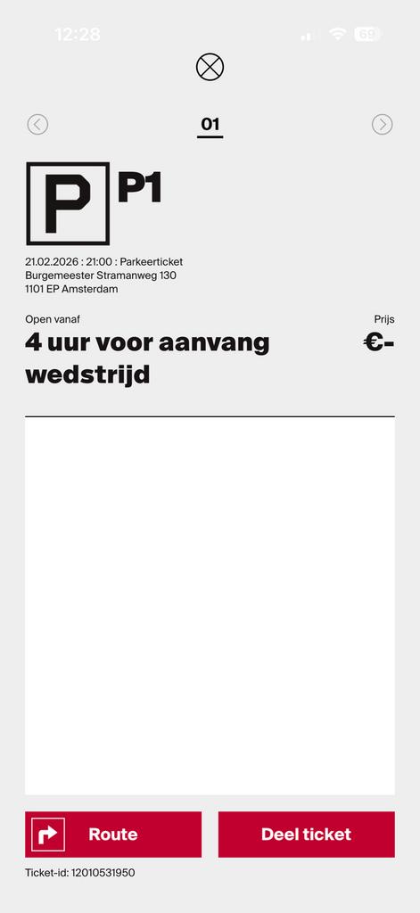P1 parkeren Ajax-nec, Twee personen, Februari