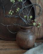 12967 P Oude Nepalese houten pot S, Verzenden