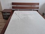 Twee persoons bedframe matras Ikea Malm kastje lade kast, Ophalen, Gebruikt, Bruin, Tweepersoons