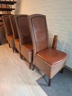 Set van 6 eetkamerstoelen, Huis en Inrichting, Stoelen, Ophalen, Gebruikt, Bruin, Vijf, Zes of meer stoelen