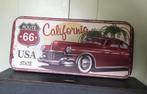 Metalen wandbord reclamebord route 66 California, Ophalen, Zo goed als nieuw