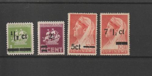 Suriname 1945, NVPH 210 t/m 213, Ongebruikt., Postzegels en Munten, Postzegels | Suriname, Postfris, Verzenden